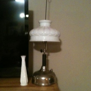 Marys Coleman lamp we restored in 2011