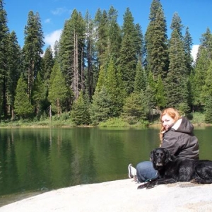 my lab and I at Ice House Reservoir