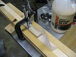 Boards clamped in jig Let glue cure overnight