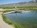 Barney Hot Springs  The old cowboys and ranchers put a barrier of logs around the hot springs to raise the temp to a nice level. the walls used to be...